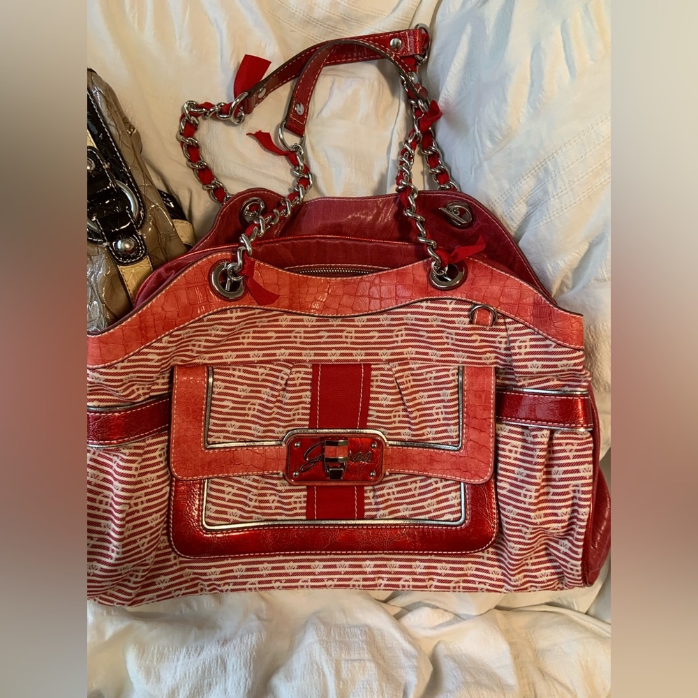 Vintage Red Guess Handbag - Picture 1 of 3